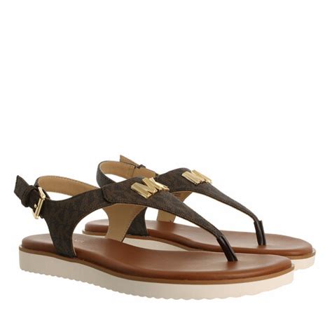 brown chaussure sandale michael kors|Michael Kors flat sandals brown.